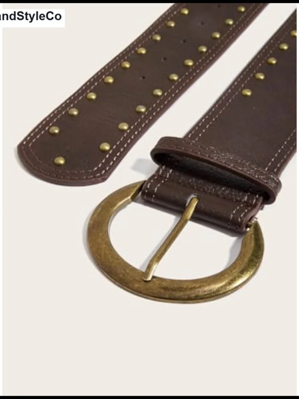 Wide Western Cowgirl Faux Leather Belt with Metal Buckle for Jeans Dresses